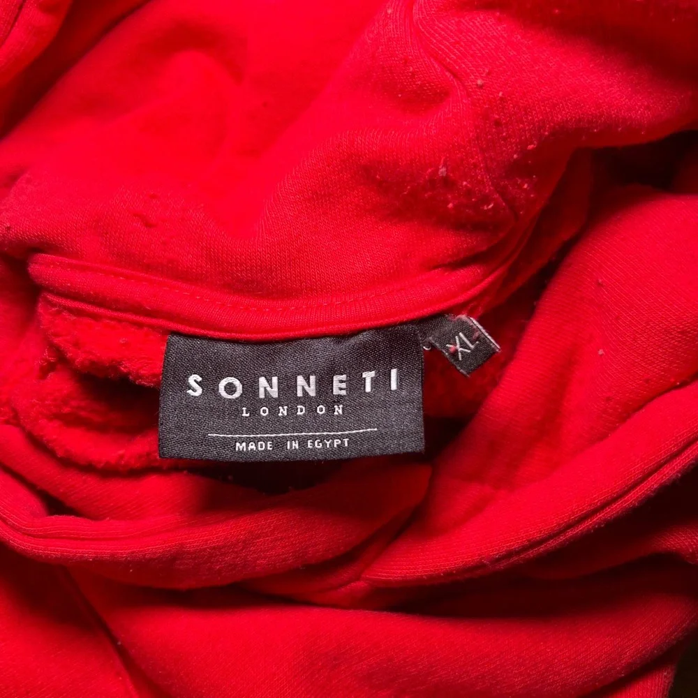 Sonneti London Kids XL Red Minimalist‎ Pullover Hoodie Sweatshirt